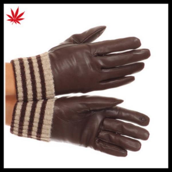 Ladies touch screen leather gloves used for smartphone #1 image