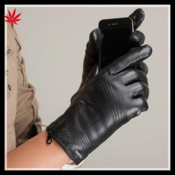 2016 touch leather gloves lady&#39;s fashion cheap smartphone leather Gloves #1 image