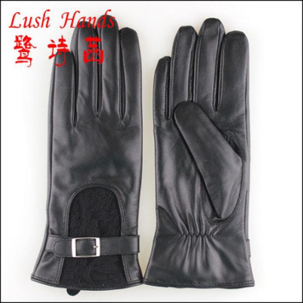 2017 new style fashion lady genuine leather touch screen leather gloves #1 image