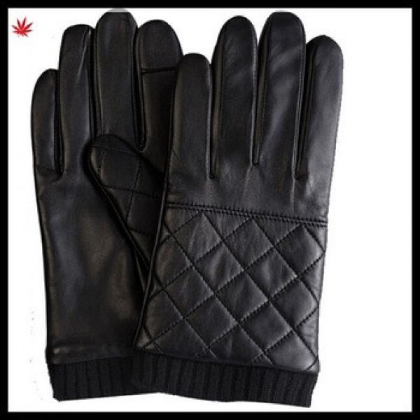 mens wearing fashion new style touch screen leather glove #1 image