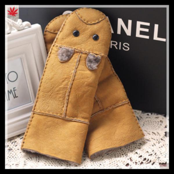 lovely high-quality doubleface integartion fur gloves for girls #1 image