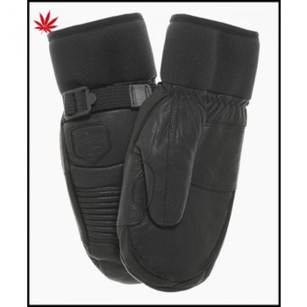 Ladies wholesale winter leather mittens with belt #1 image