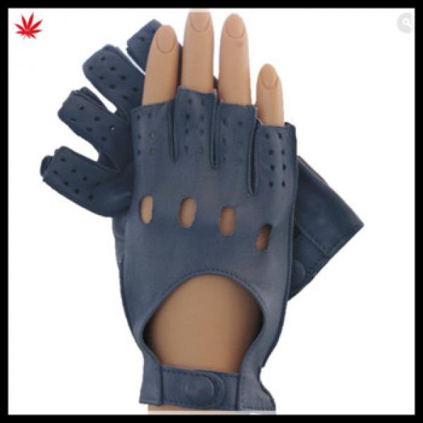 ladies fashion sexy fingerless leather glove #1 image