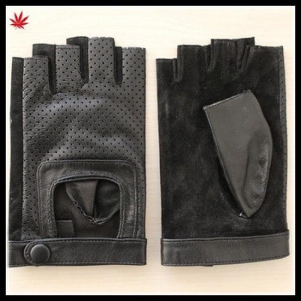 ladies sexy cheap driving fingerless leather glove #1 image