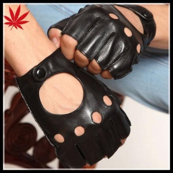 Thin leather gloves male half outdoor cycling sports fitness leather gloves #1 image