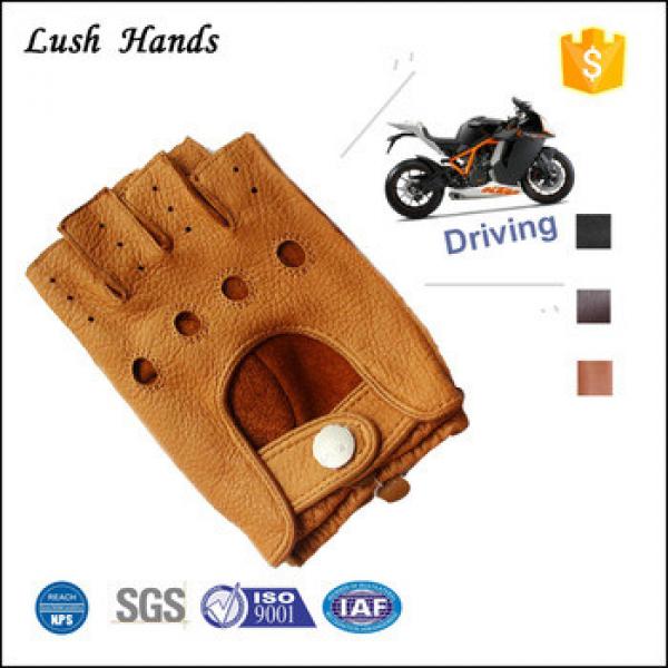 new 2016 buckskin fingerless fashion leather driving glove #1 image