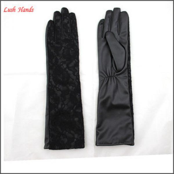 Chinese traditional lace gloves women long leather gloves #1 image
