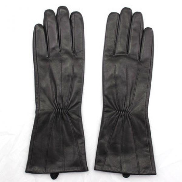 Black Long Leather Glove Driving Leather Glove Woman #1 image