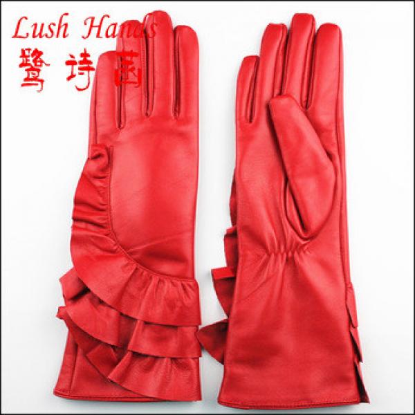 Ladies Long fold leather gloves #1 image
