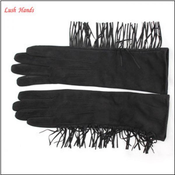 ladies fashion dress chea gloves long faux suede leather women gloves #1 image