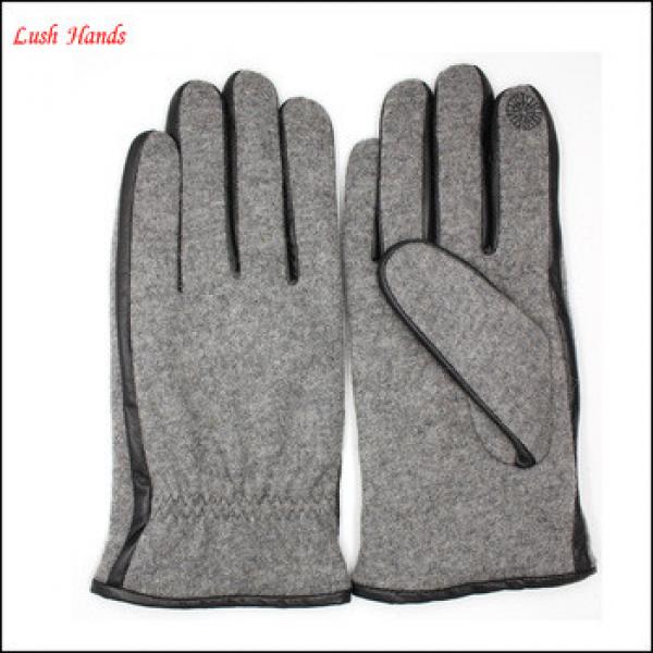 mens and boys grey woolen gloves lining 70% wool 70% acrylic or polyester #1 image