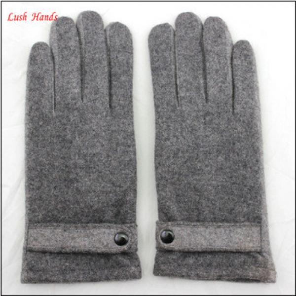 ladies fashion grey woolen hand gloves women with belt #1 image