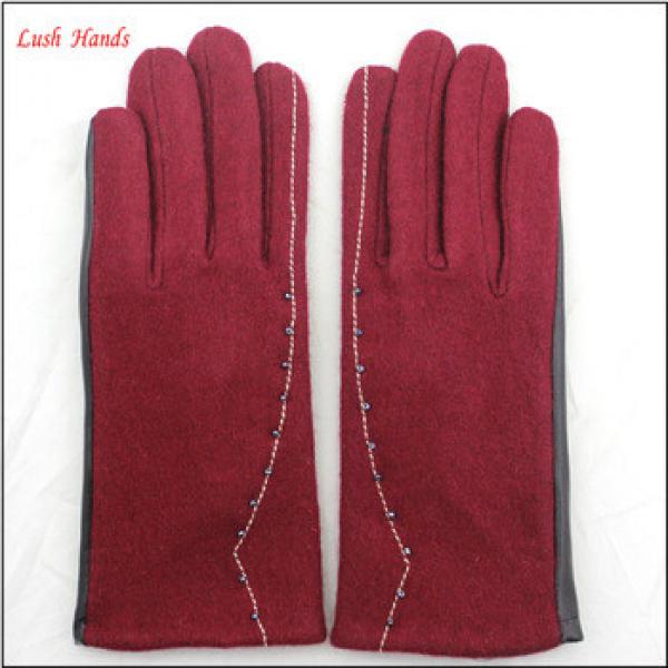 Ladies fashion hot selling simple woolen gloves with wholesale price #1 image