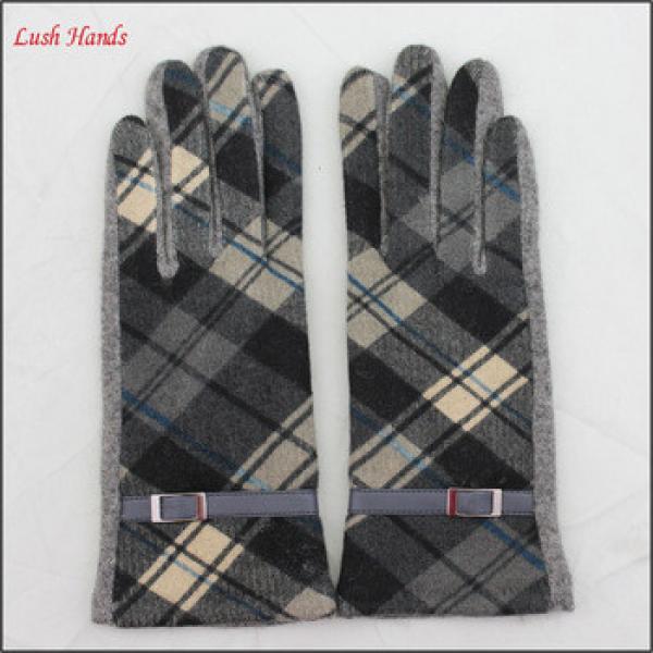ladies wholesale woolen top hand gloves women with belt #1 image