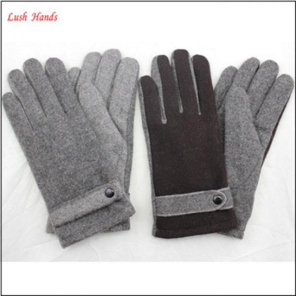 men&#39;s simple woolen hand gloves men with belt #1 image