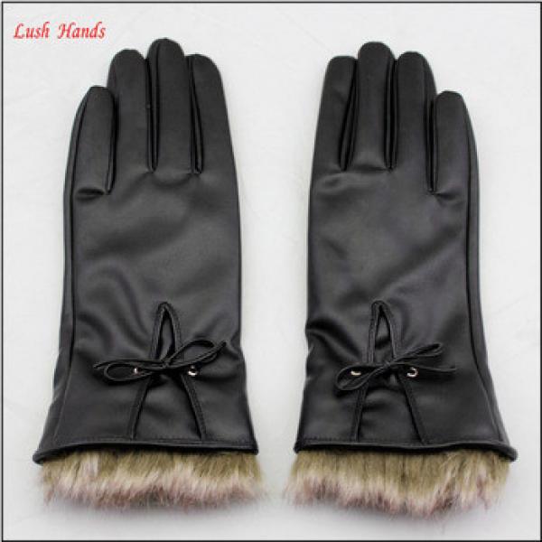 ladies PU working leather gloves women winter #1 image