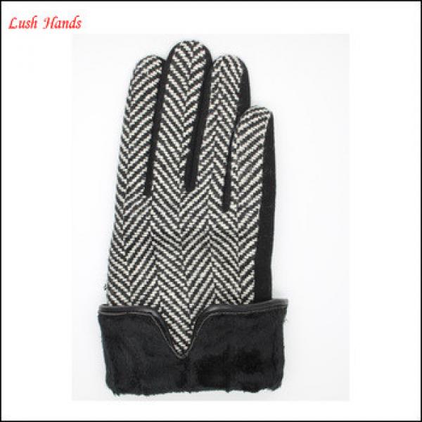 ladies high-quality woolen gloves with polyester #1 image