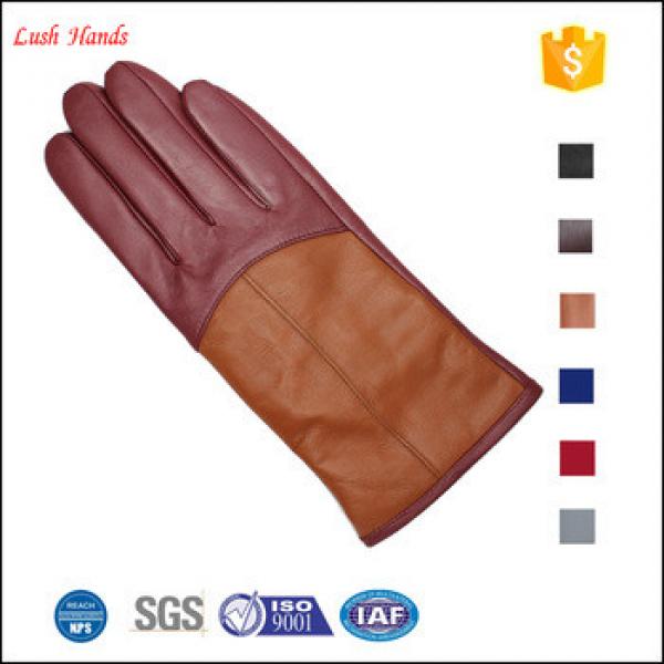 2017 new style women custom-made colored leather gloves #1 image