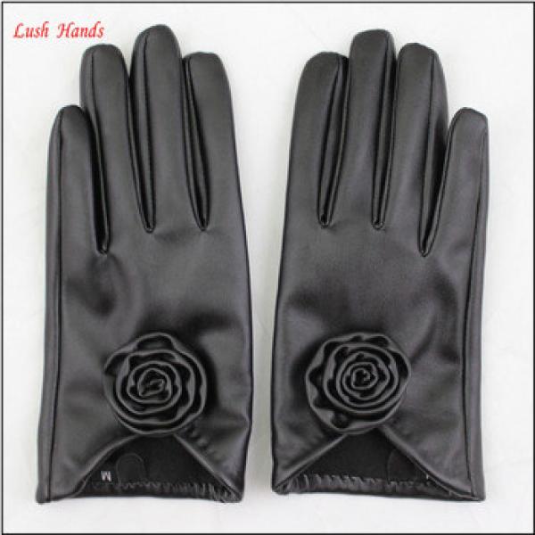 2016 spring / summer new black leather women&#39;s dress gloves #1 image