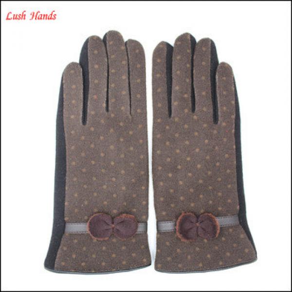 Dotty micro velvet gloves with supersoft polyester lining for women #1 image