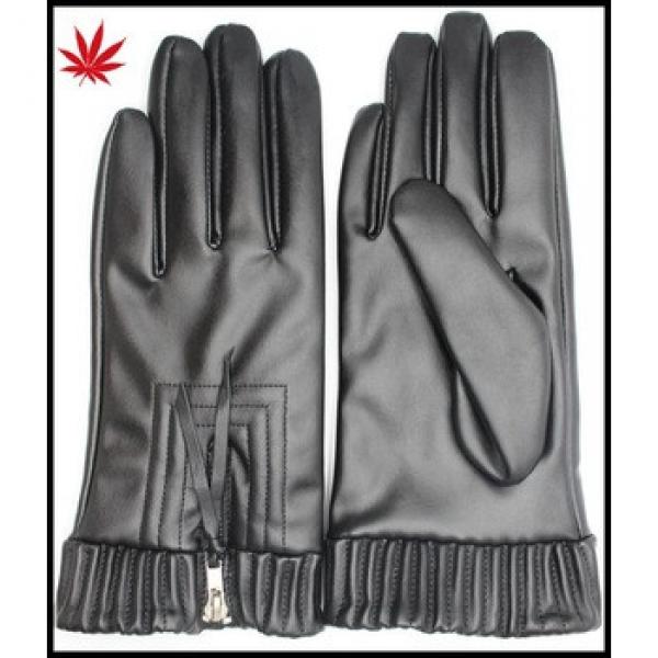 Fashion women leather gloves with Zipper #1 image