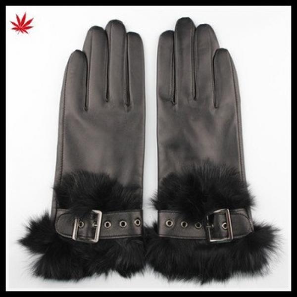fashion dress winter gloves rex rabbit fur glove #1 image