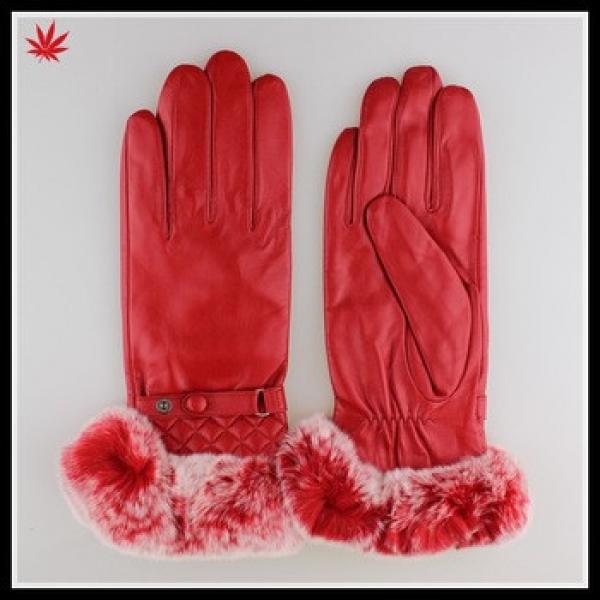 fur glove rex rabbit cuff genuine hand gloves manufactures in China #1 image
