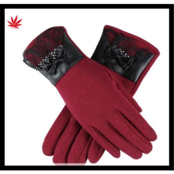 Lady&#39;s simple style economical warm gloves with super soft polyester lining #1 image