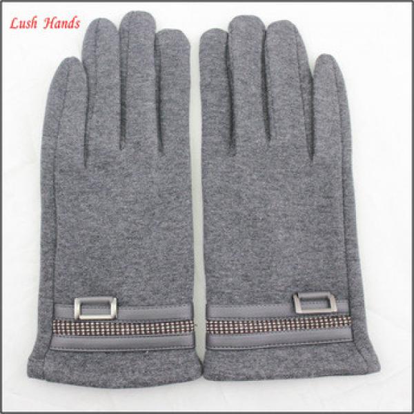 wholesale grey micro velvet hand gloves touch screen gloves #1 image