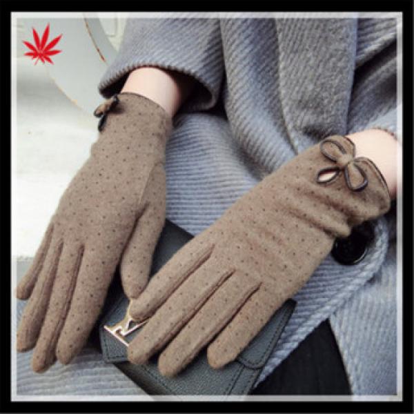 Ladies fangle new style spandex velvet gloves with wholesale price #1 image