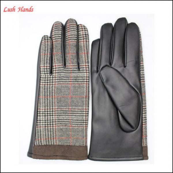 Lady&#39;s fashion leather-cloth warm gloves with supersoft polyester lining #1 image