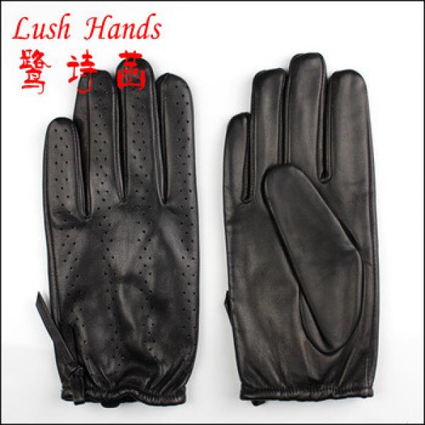 2016 new fashion police mens black leather gloves with wholesale price #1 image