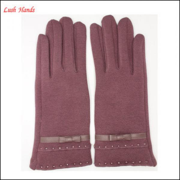 ladies micro velvet factory gloves with polyester lining #1 image