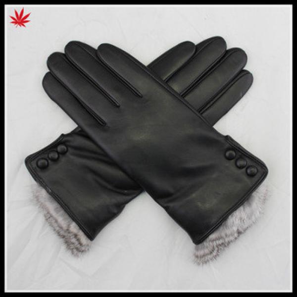 Wholesale leather gloves sexy women wearing genuine leather glove #1 image