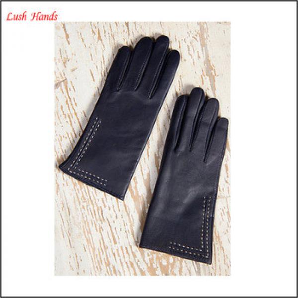 Women lambskin leather winter warm fashion gloves #1 image