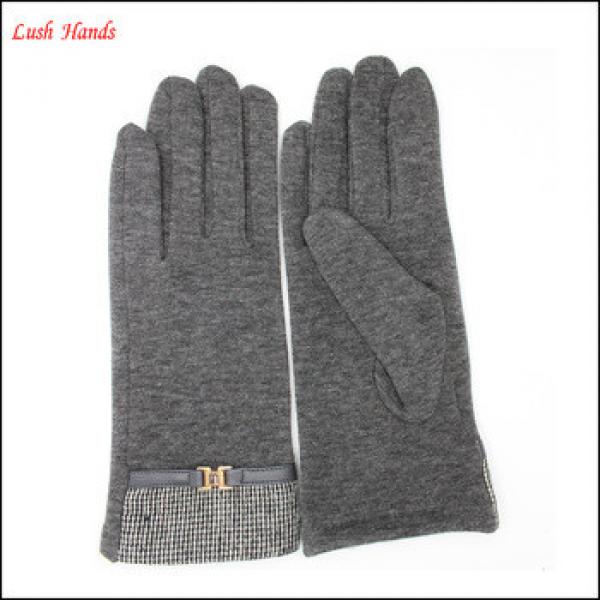 2016 ladies premium fingered spandex velvet gloves for wholesale #1 image
