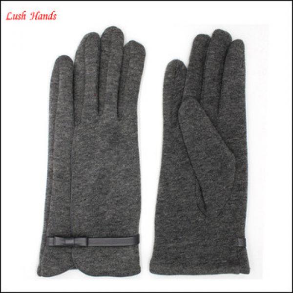 women&#39;s simple style gray micro velvet gloves for wholesale #1 image