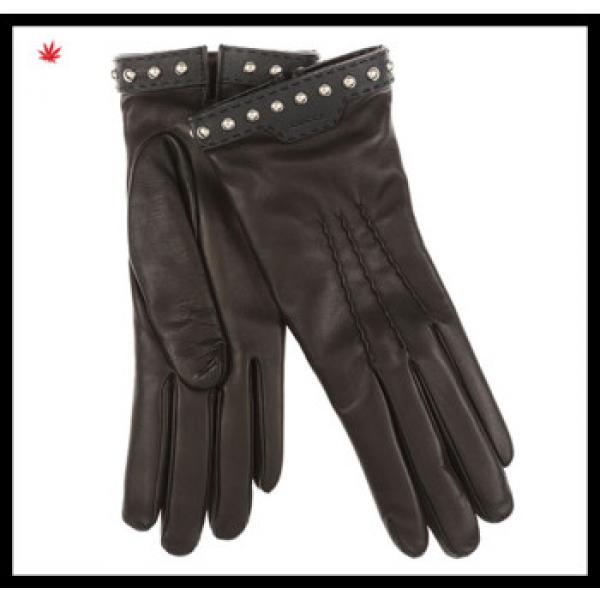 fashion wholesale women gloves with decorative rivets #1 image