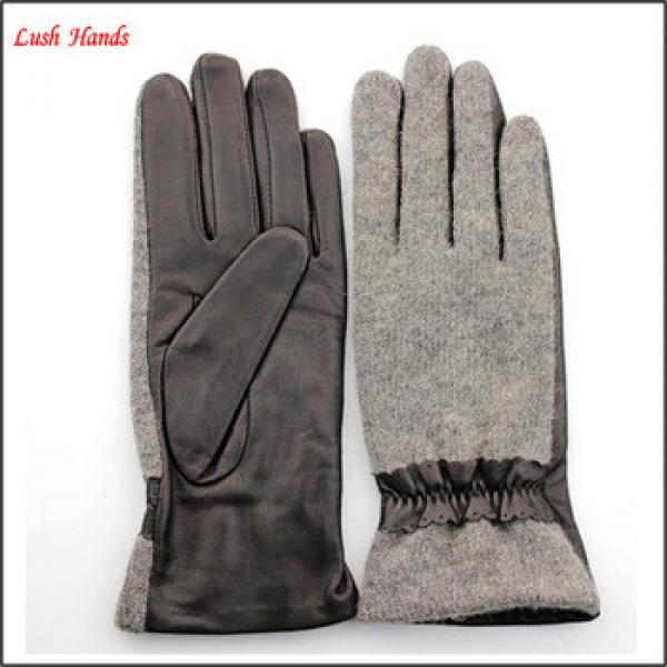 2016 new fashion manufactory winter ladies leather gloves #1 image