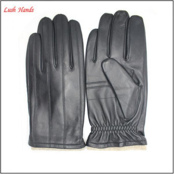 Driving gloves for men fashion black goatskin mens leather driving gloves #1 image