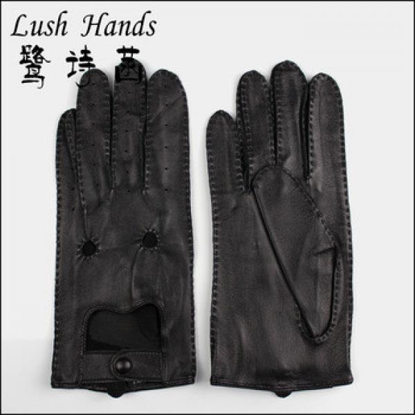 2016 fashion wholesale leather driving gloves with holes for men #1 image