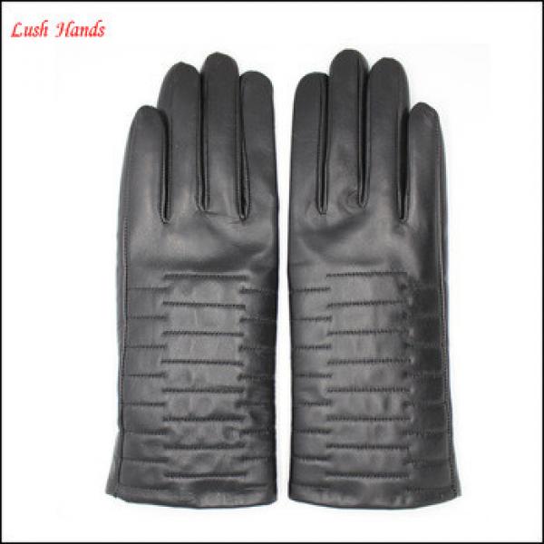 Womens daily dress leather gloves stiching in classic and simple disgn for promotion and gift #1 image