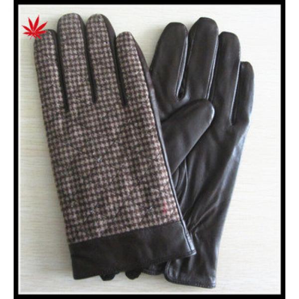 men&#39;s brown winter driving leather hand gloves #1 image