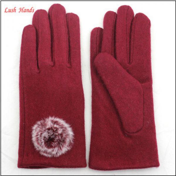 2016 Goodluck Factory woolen gloves new design ladies winter warm woolen #1 image