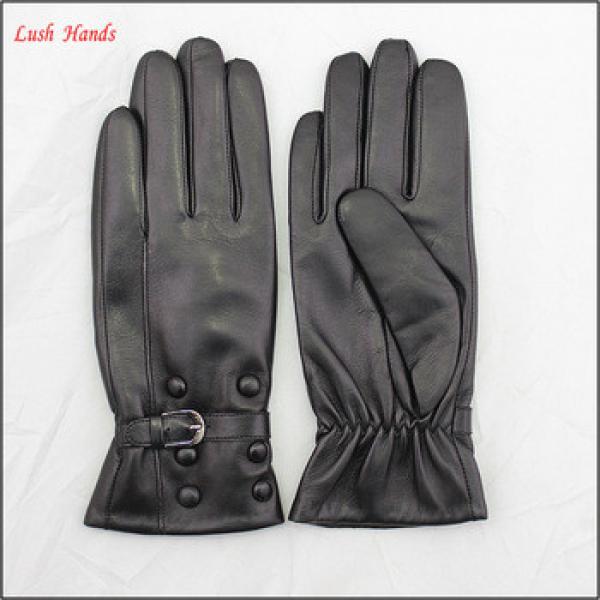ladies winter cheap leather hand gloves black women #1 image