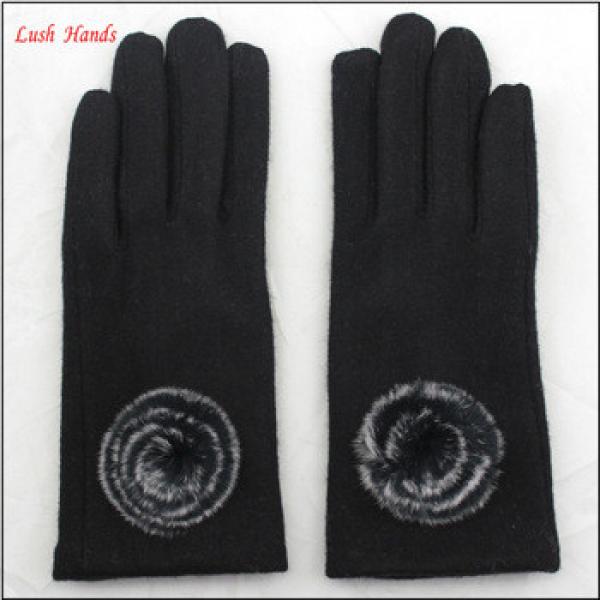Wholesale price ladies wool gloves buld woolen gloves fashion wool dress gloves #1 image