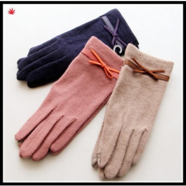 2016 women&#39;s welcomed colored touch-screen woolen fashion gloves #1 image