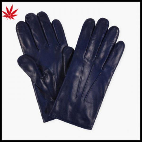 men&#39;s violet sheepskin winter leather gloves #1 image