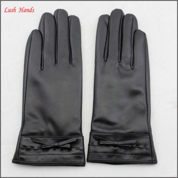 pu leather hand gloves women winter leather hand gloves #1 image