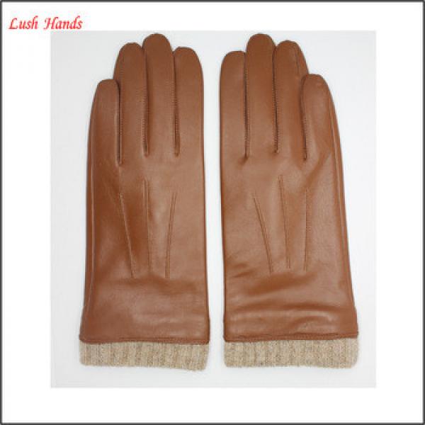 brown leather hand gloves for women #1 image